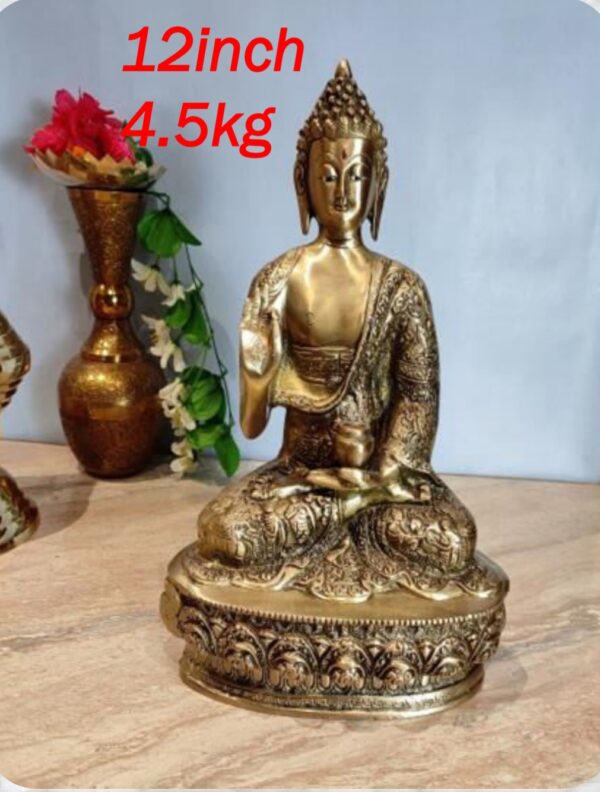 Brass Antiques - Brass Buddha with Antique