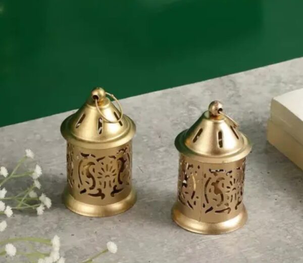 Metal Laltern and Hanging Tealight Candle Holder - Image 2